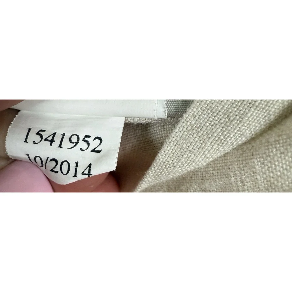Pottery Barn Euro‎ Sham 100% Linen Front Embroidered Floral Cottage Boho Flaw